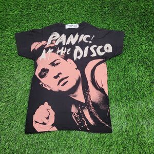 Panic-at-The-Disco Brendon-Urie Shirt Womens XS 15x23 Black